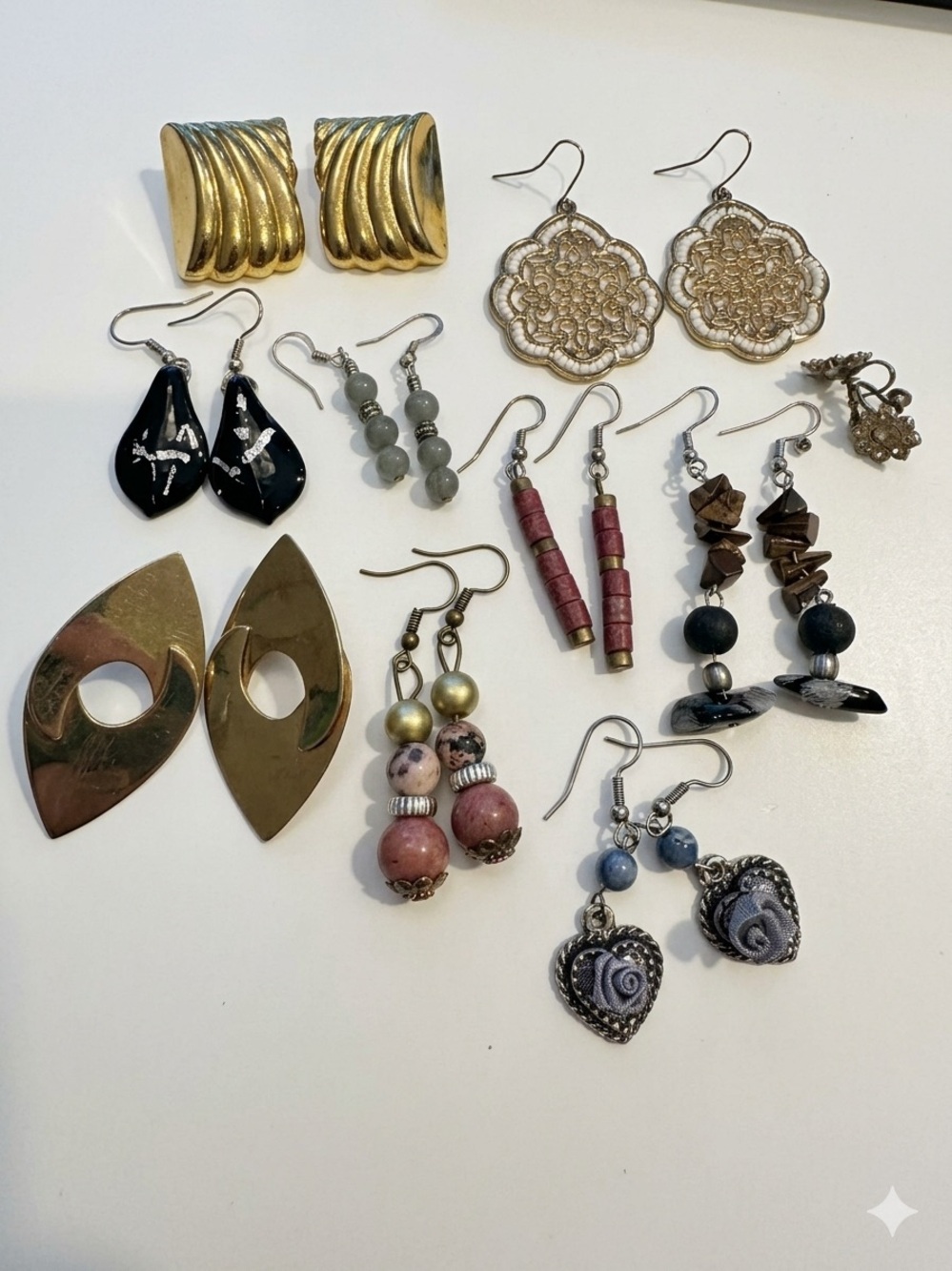 Assorted Women's Fashion Earrings - Gold, Black, Pink, Silver